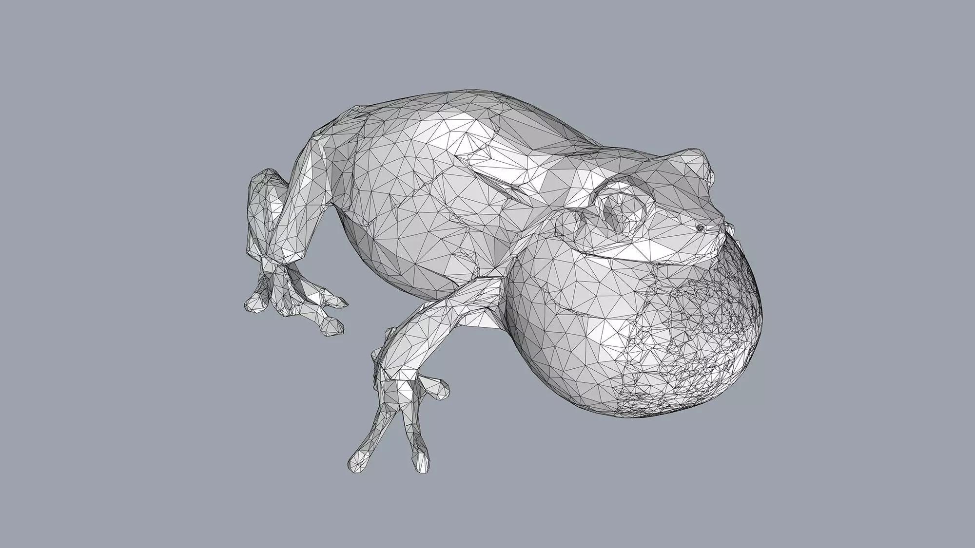 Singing Tree Frog Low-poly 3D model_8