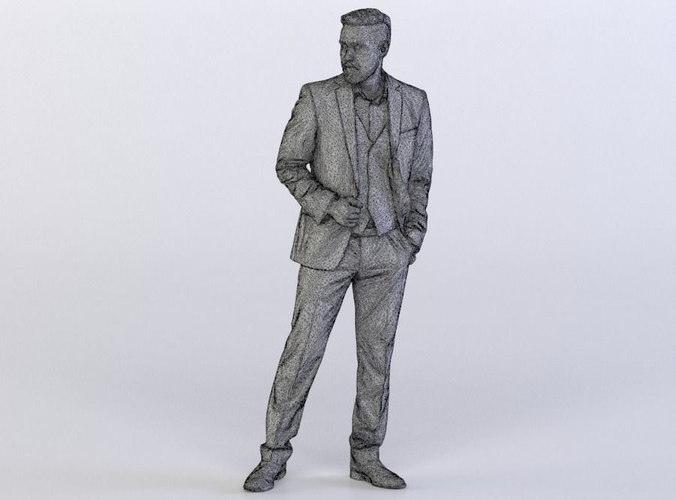 Kent 0291 Man in a suit looking over his shoulder