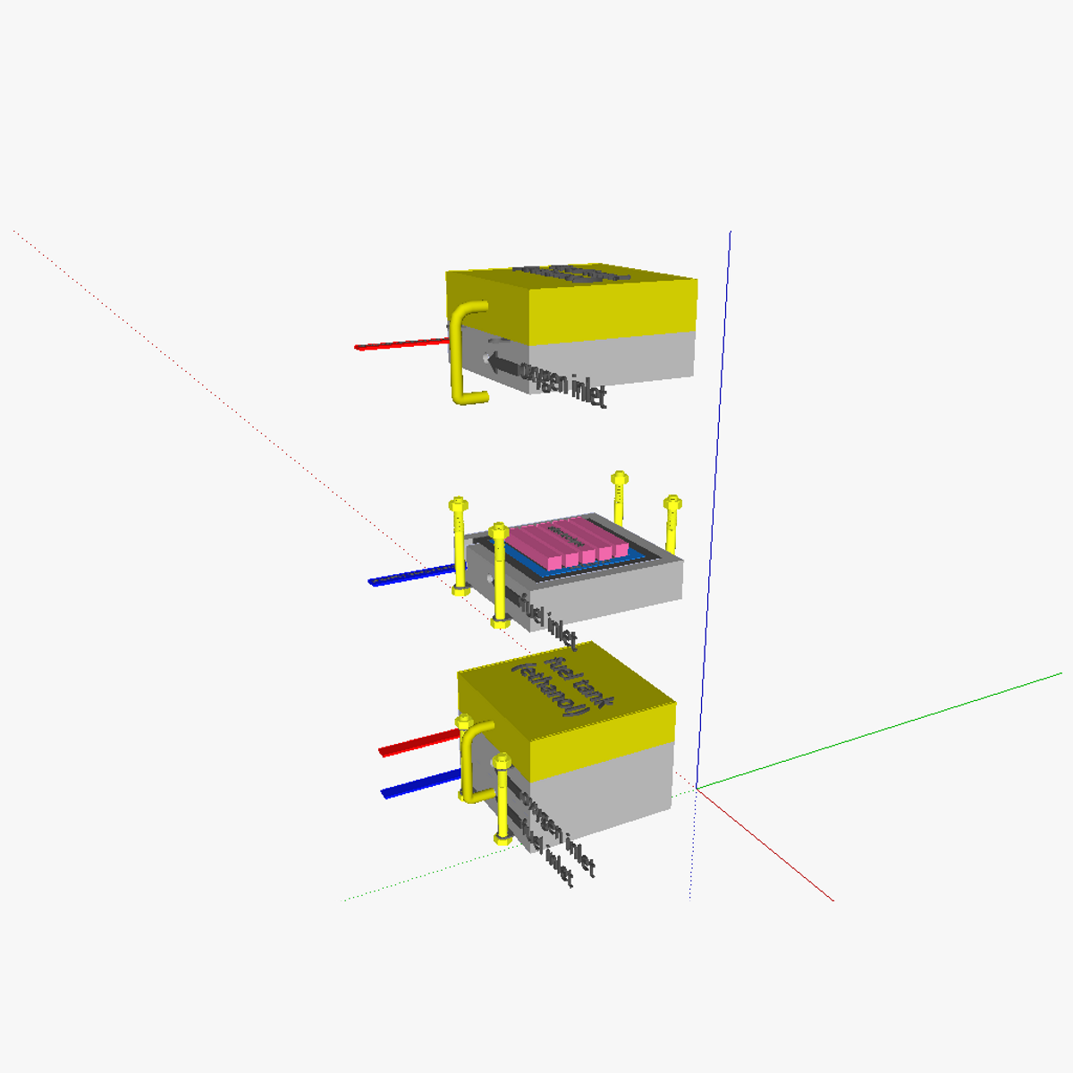 Directethanol fuel cell DEFC 3D model CGTrader