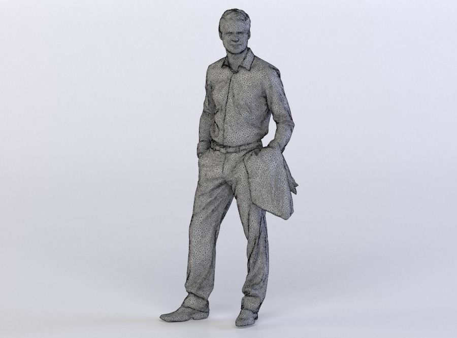 Luke 0090 Man holding suit jacket 3D model_4