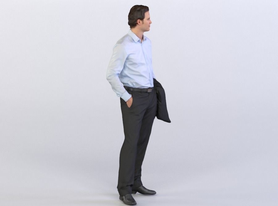Luke 0090 Man holding suit jacket 3D model_3