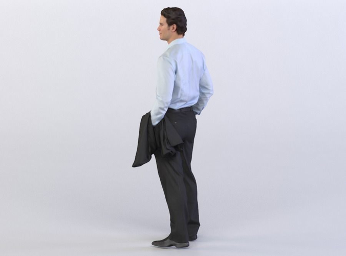 Luke 0090 Man holding suit jacket