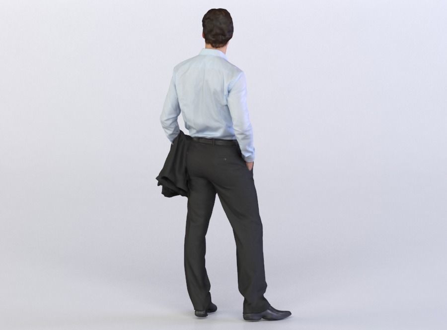 Luke 0090 Man holding suit jacket 3D model_2