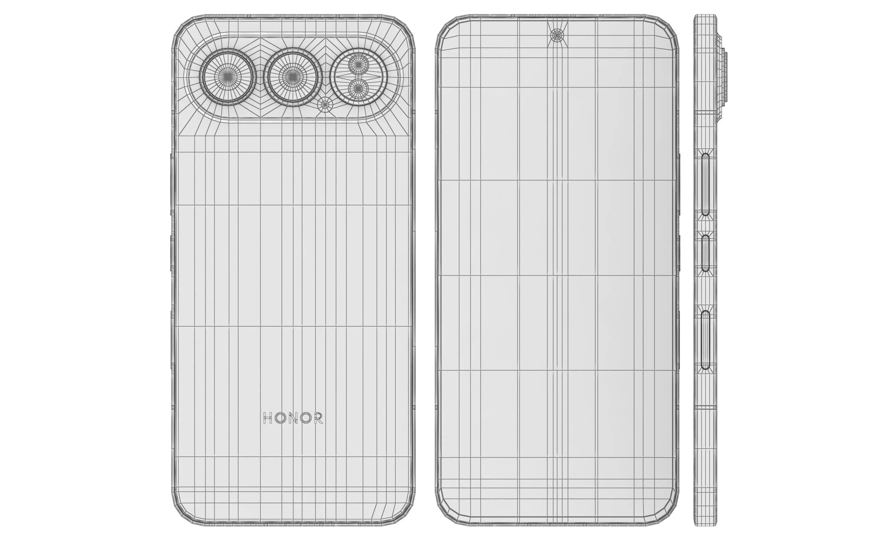 Honor 500 Pro All Colors 3D model_14