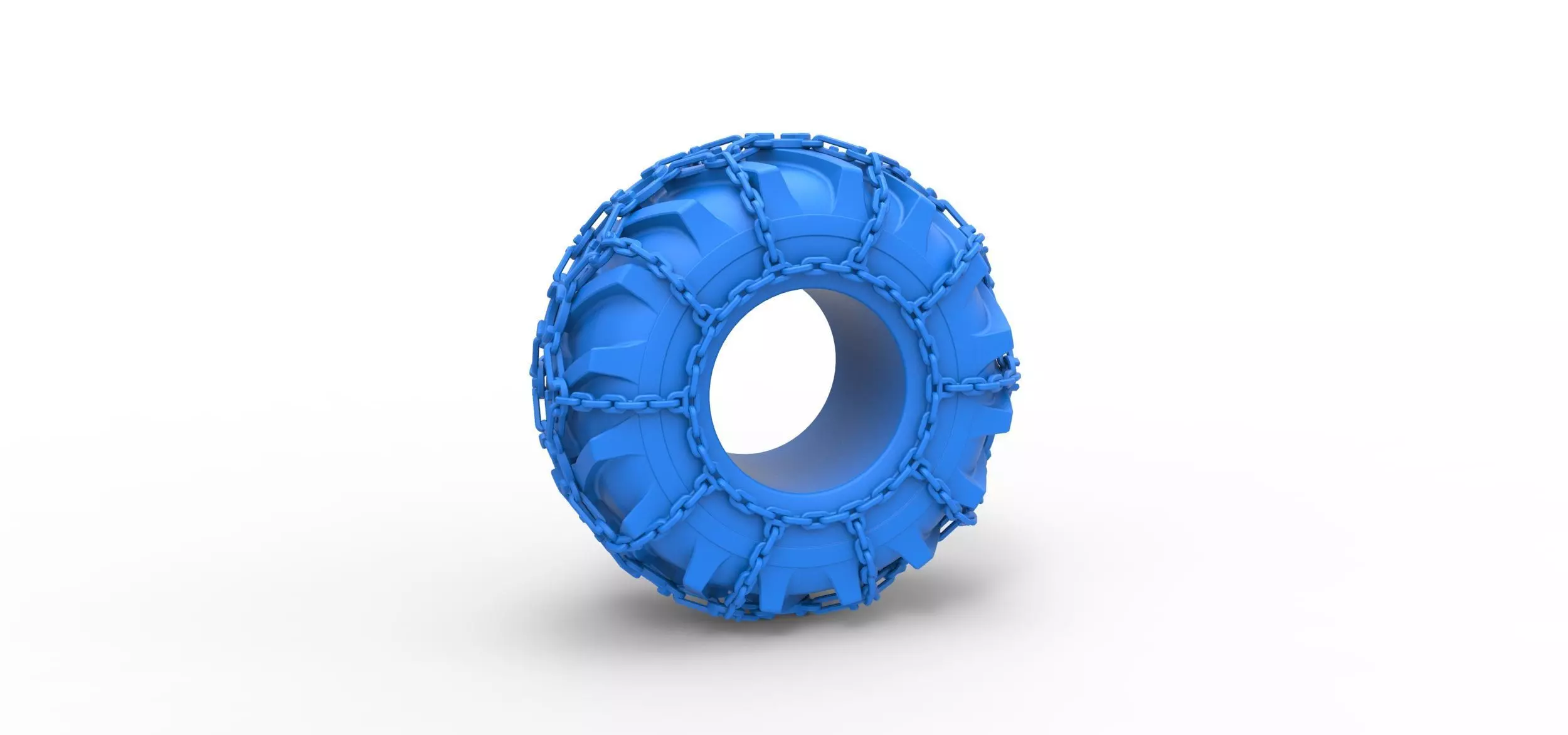 Tire of Timberjack with chains Scale 1 to 25 3D print model