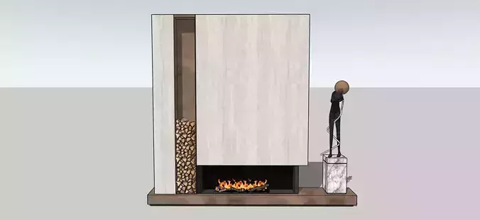Chimney Wall sketchup