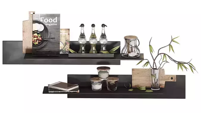 LOUK Shelf black kitchen Decor