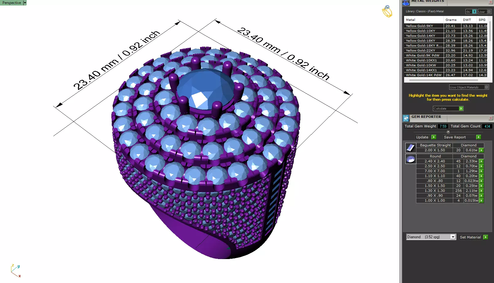 Custom Simulated Diamond Round Cut Hip Hop Men Pinky Ring 3D print model_6