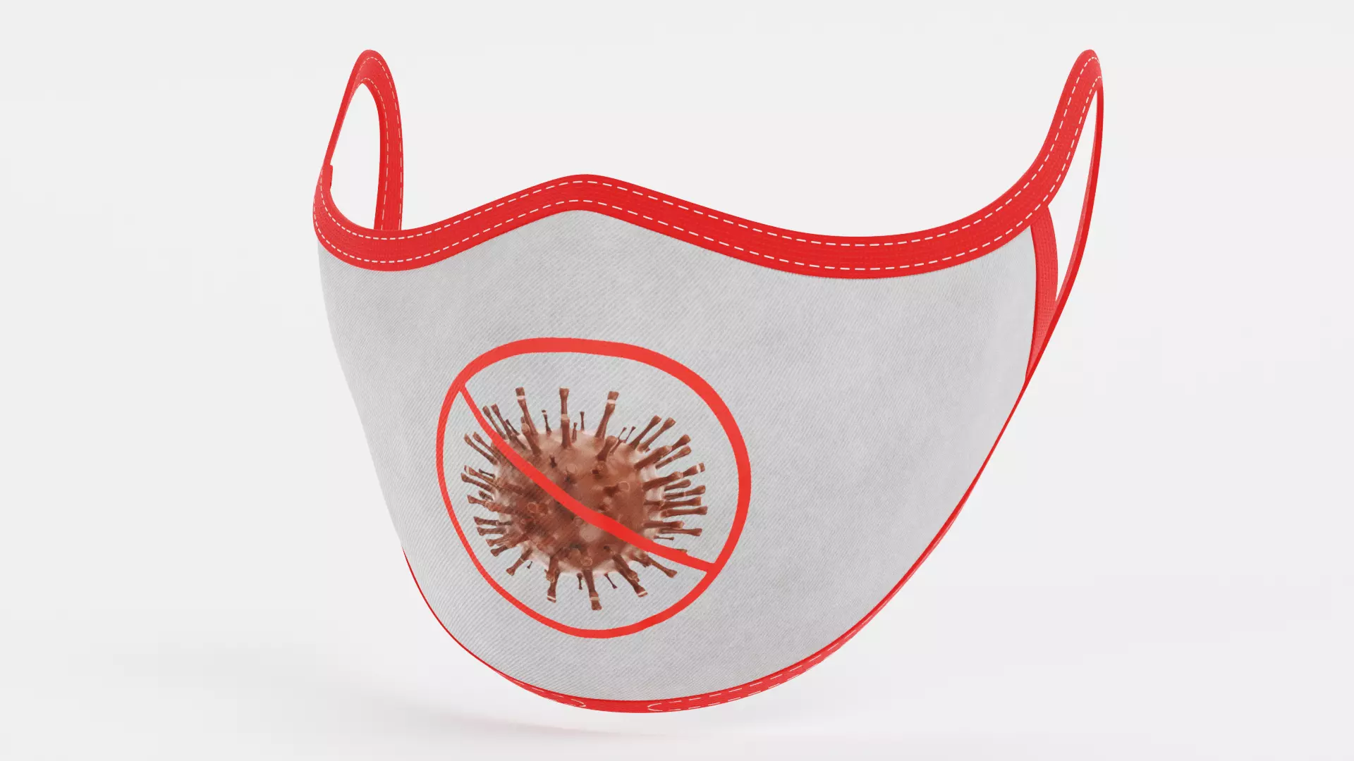 Face Mask V5 - Protective Fabric Medical Respirator 3D model