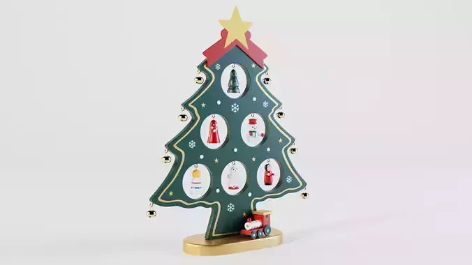 Wooden Christmas Tree Decoration