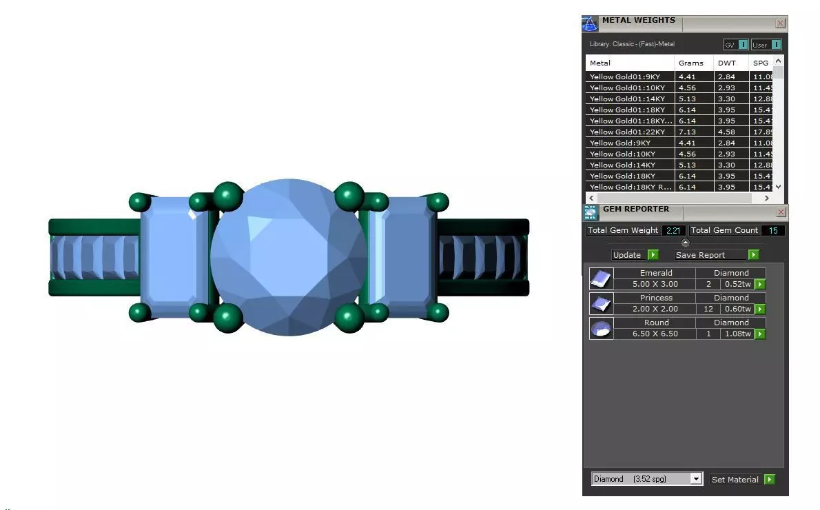Round Engagement Ring 3D print model_7