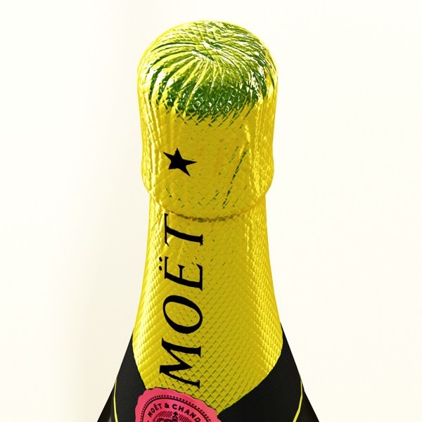 Champagne Moet Chandon Bottle 3D model_3