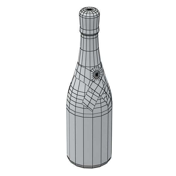 Champagne Moet Chandon Bottle 3D model_14