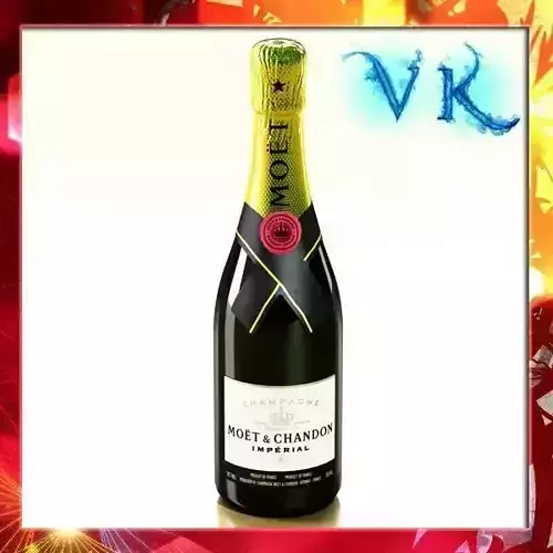 Champagne Moet Chandon Bottle 3D model