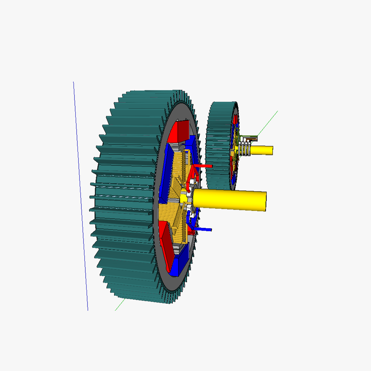 AT brushed electric motor alternator 3D model_3