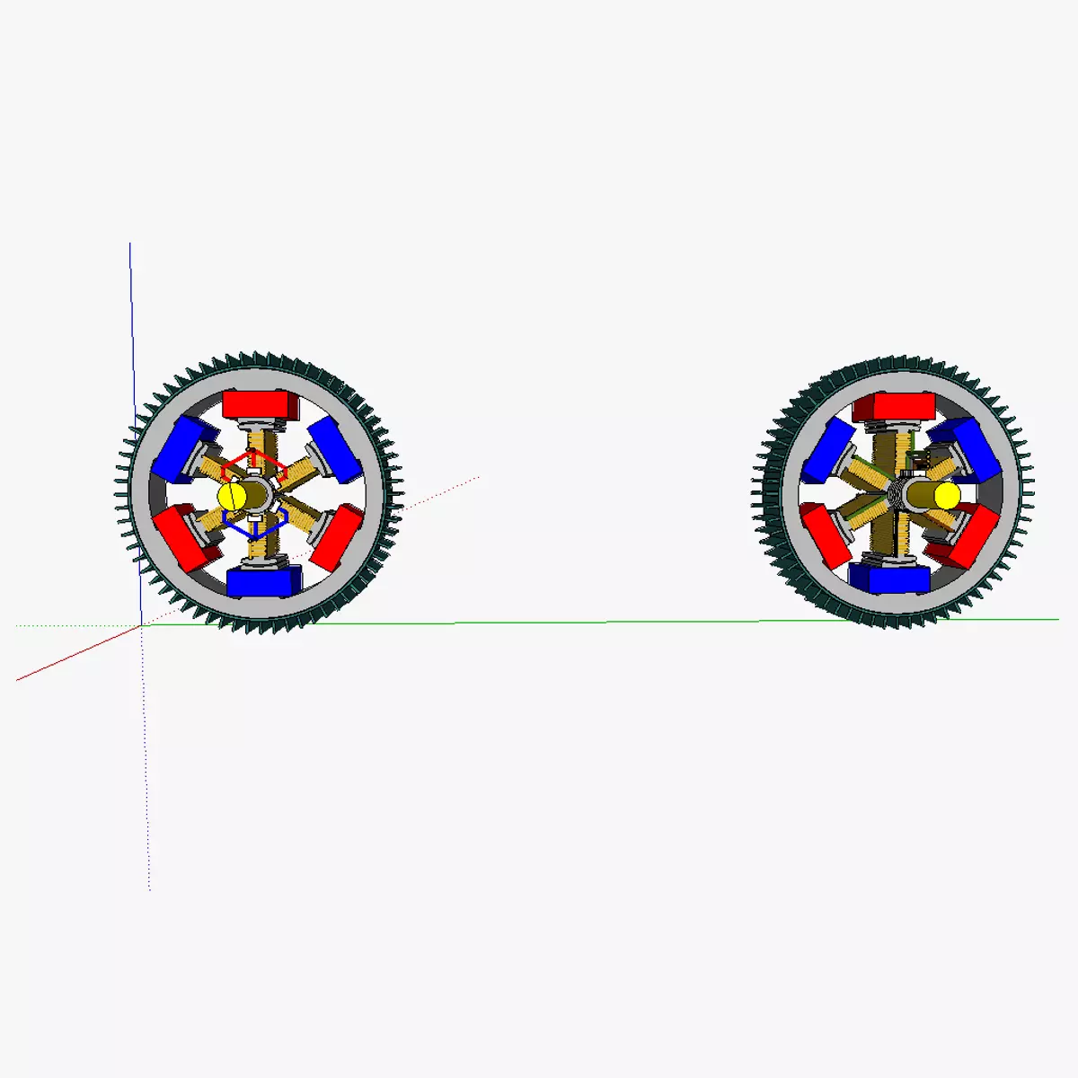 AT brushed electric motor alternator 3D model_0