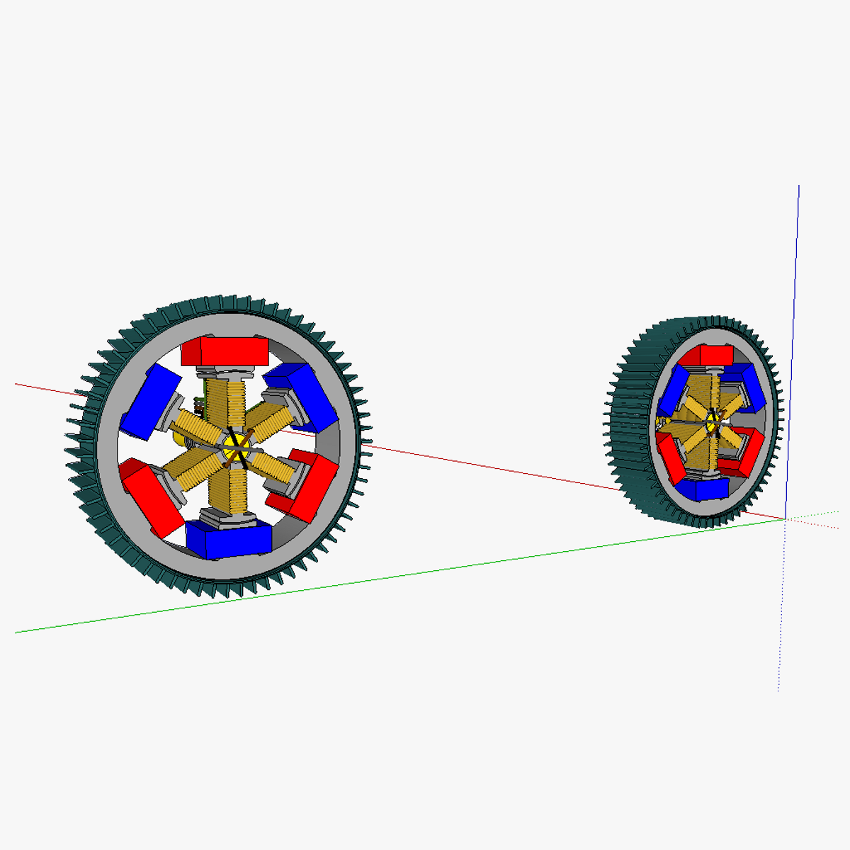 AT brushed electric motor alternator 3D model_2