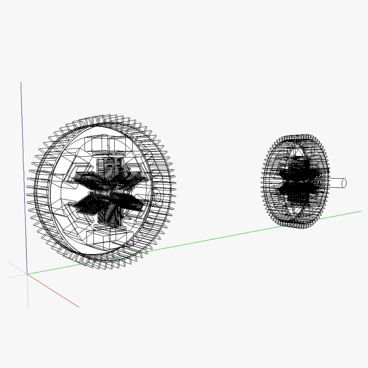 AT brushed electric motor alternator 3D model_5