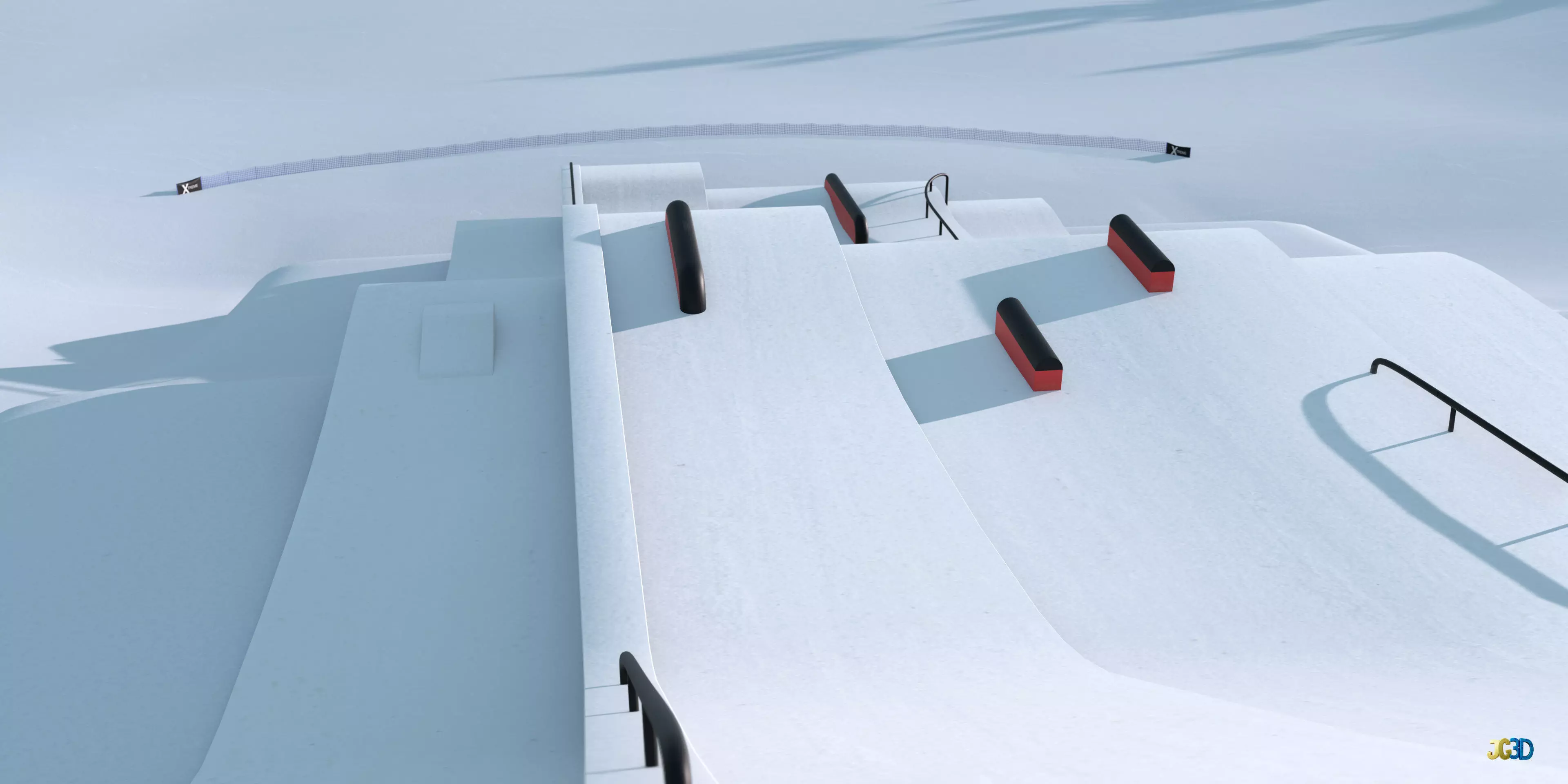 Snowboard Track 3D Model Low-poly 3D model_2