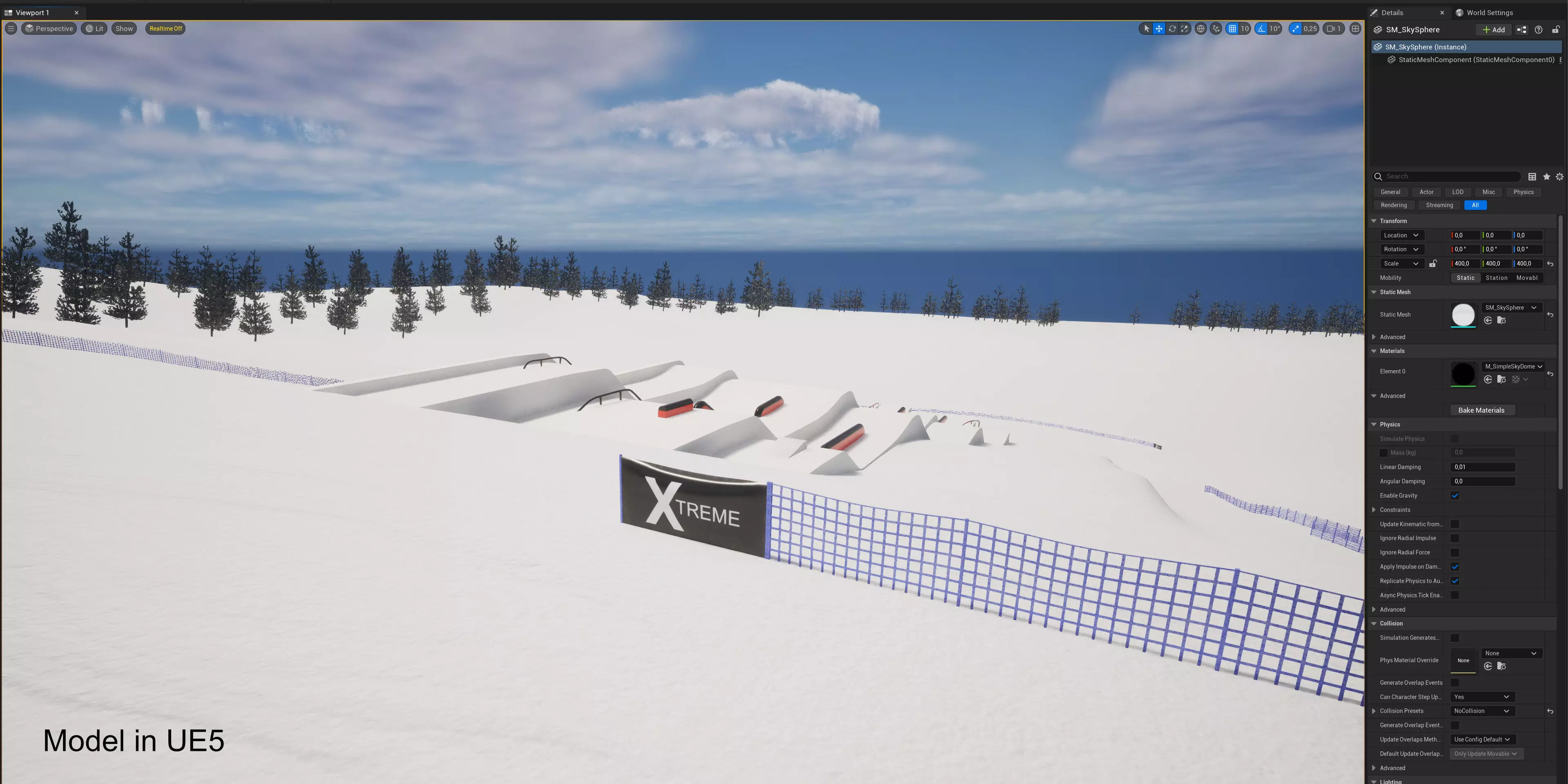 Snowboard Track 3D Model Low-poly 3D model_12