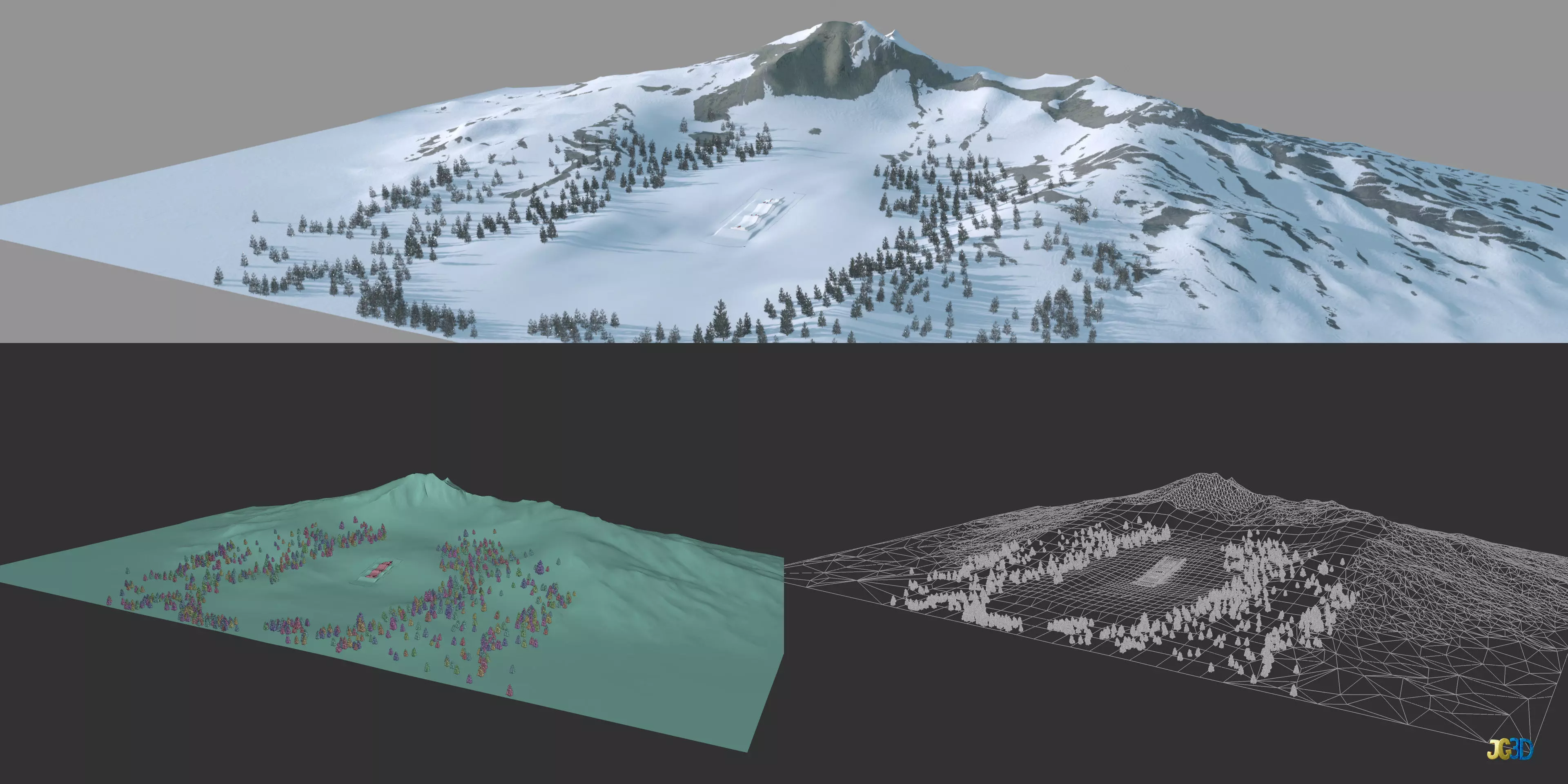 Snowboard Track 3D Model Low-poly 3D model_8