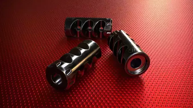 GUN COMPENSATOR Low Poly