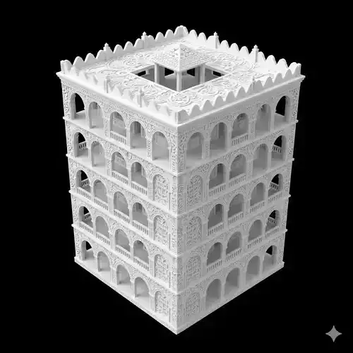 Empty Hollow Building Block Model