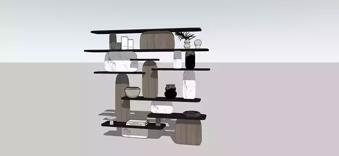 Bookshelf Partition sketchup