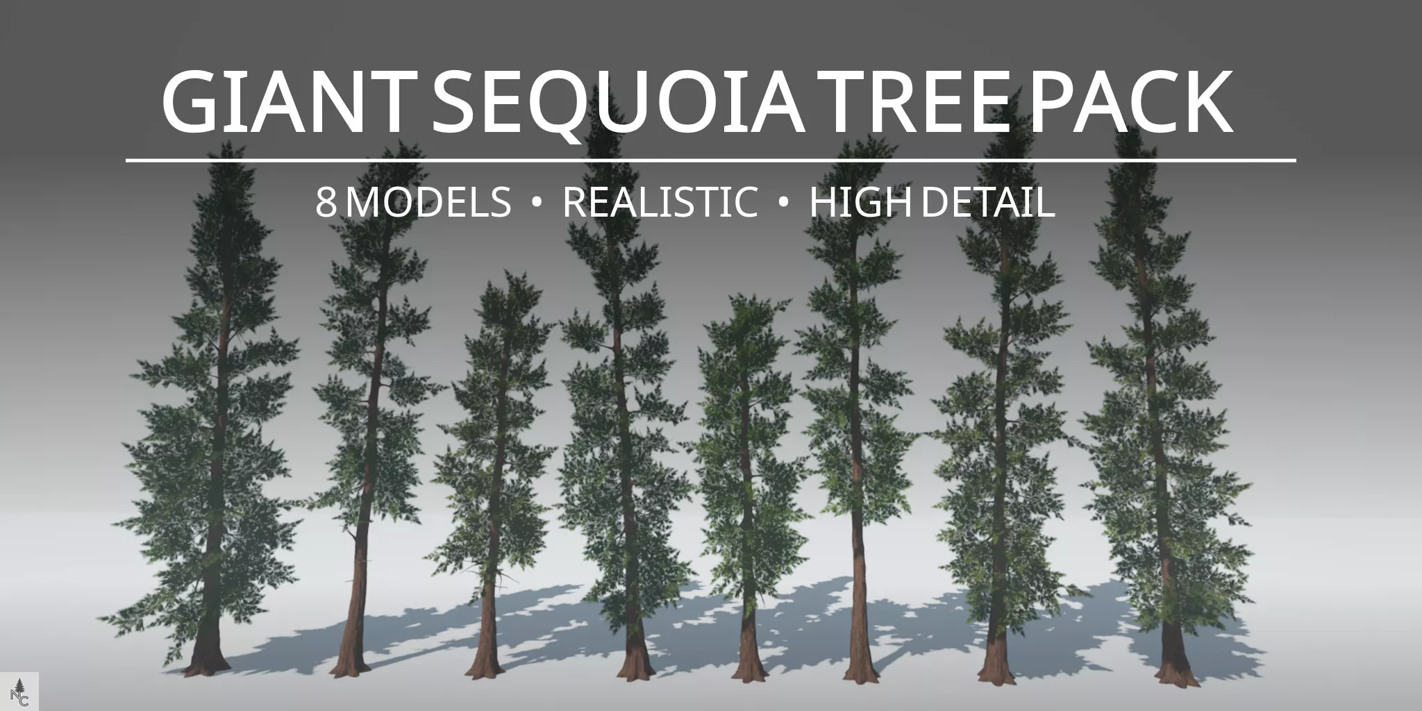 ROBLOX Realistic Giant Sequoia Tree Pack Low-poly 3D model