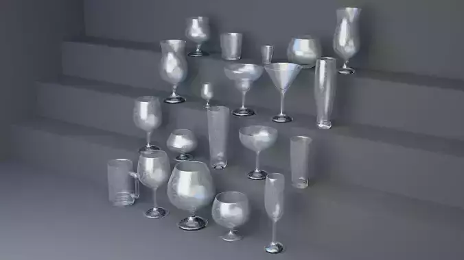 Set of Goblet Glasse