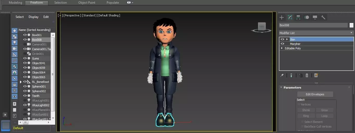Character Dipo Rigged  Low-poly 3D model_13