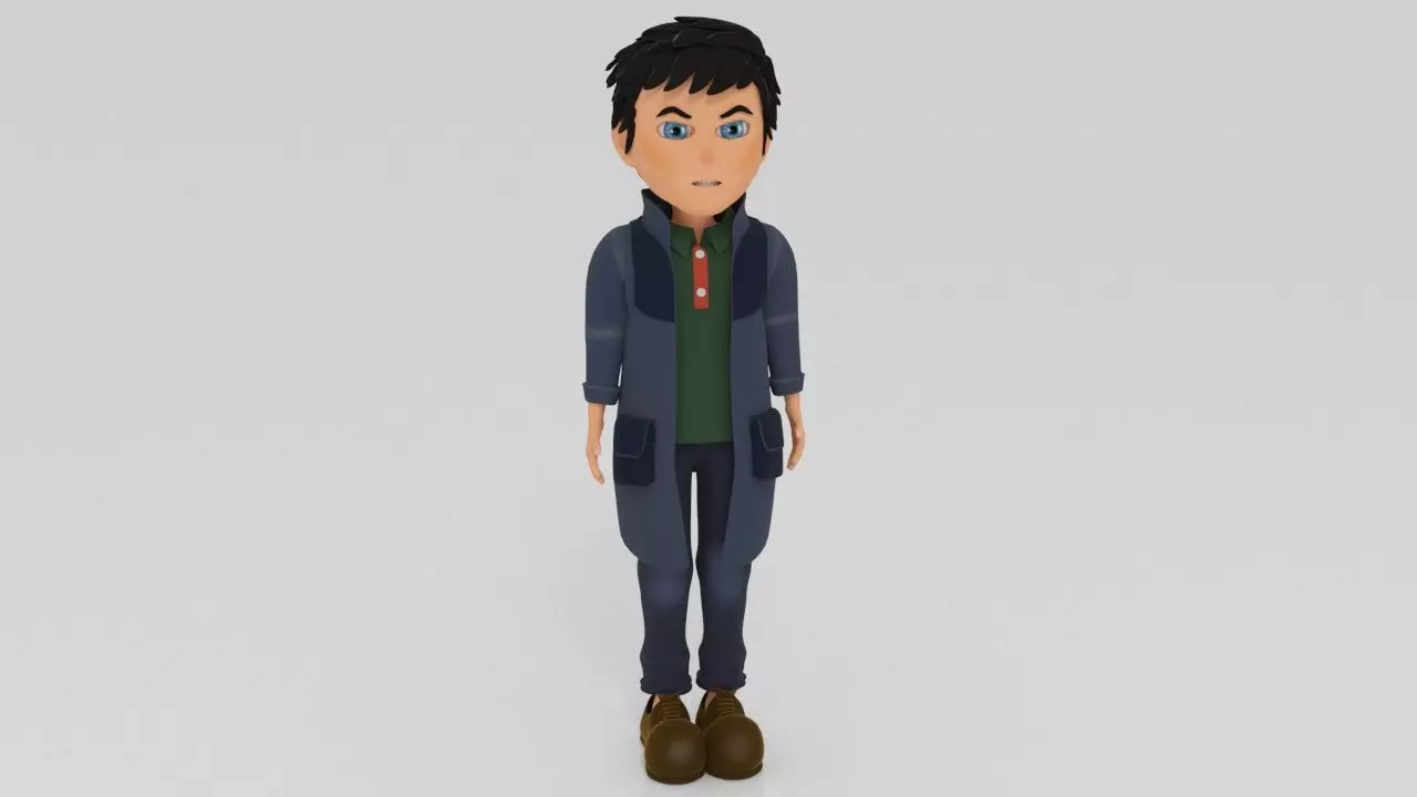 Character Dipo Rigged  Low-poly 3D model_0