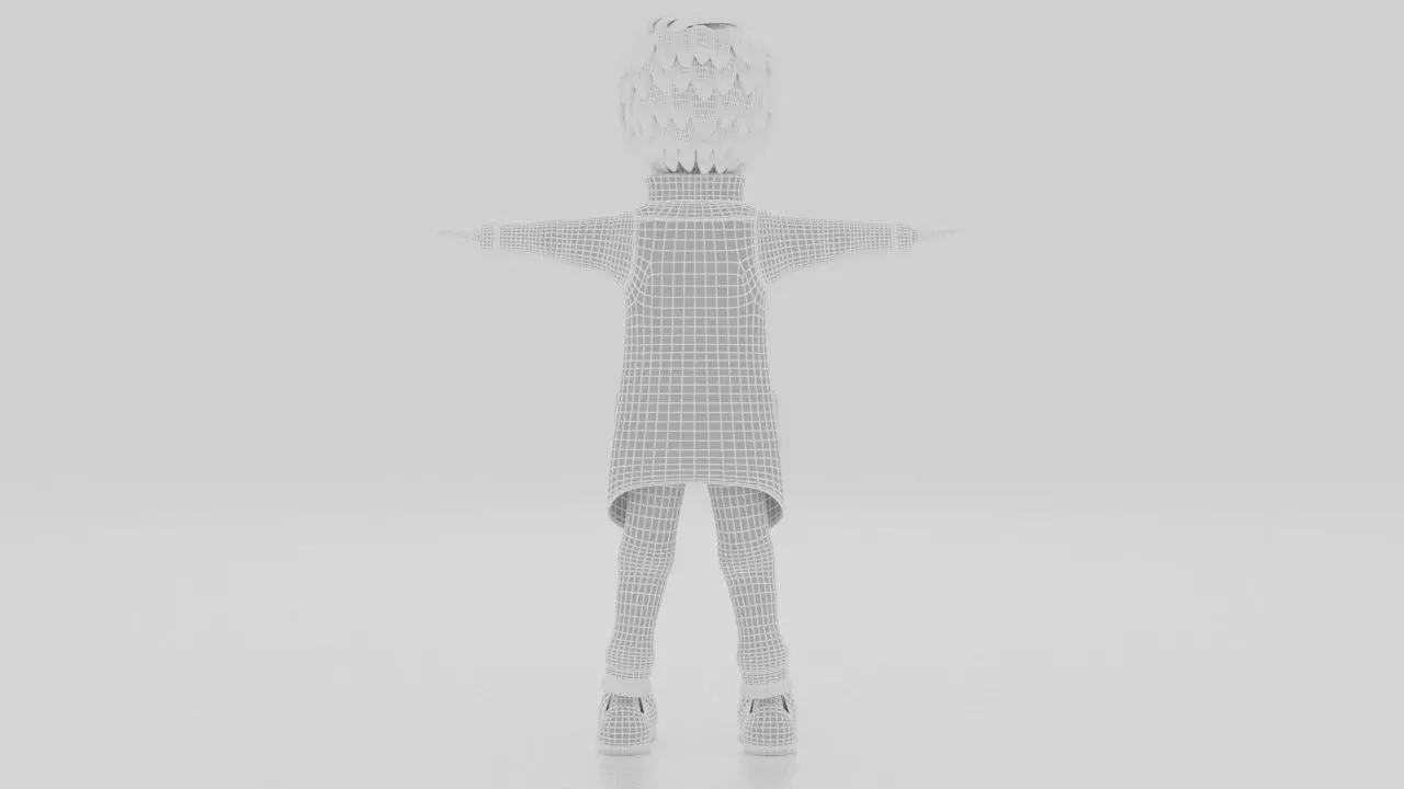 Character Dipo Rigged  Low-poly 3D model_11