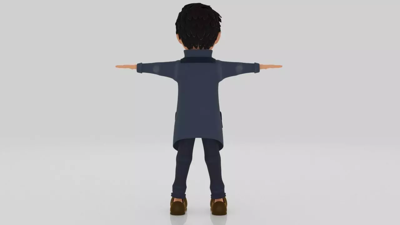 Character Dipo Rigged  Low-poly 3D model_3