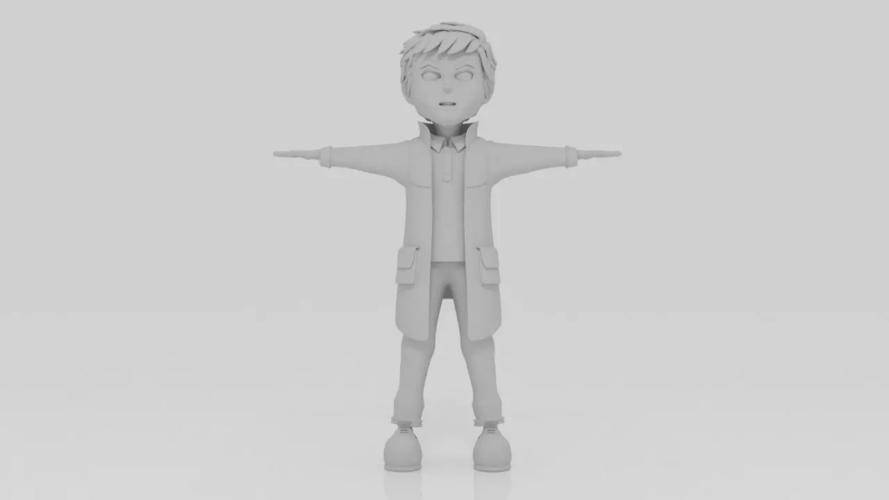 Character Dipo Rigged  Low-poly 3D model_5