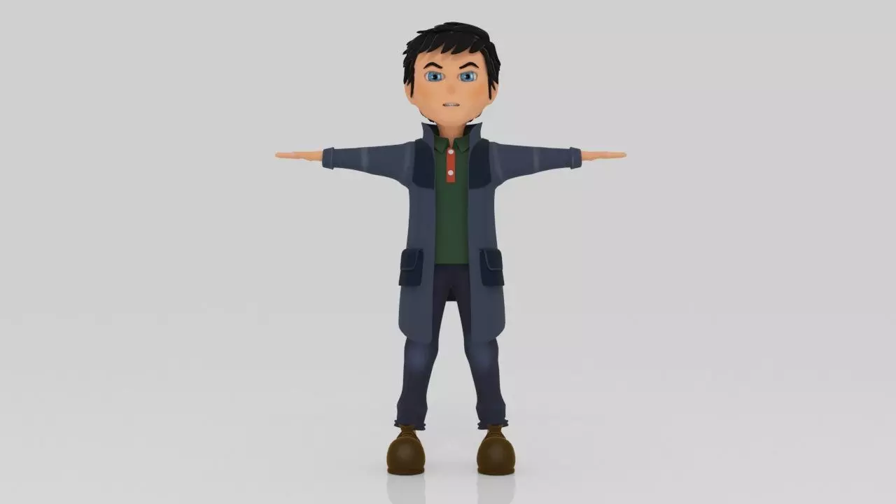 Character Dipo Rigged  Low-poly 3D model_1