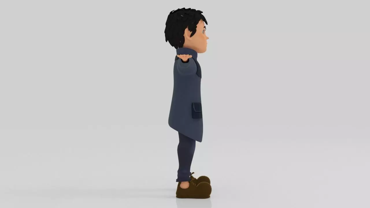 Character Dipo Rigged  Low-poly 3D model_4