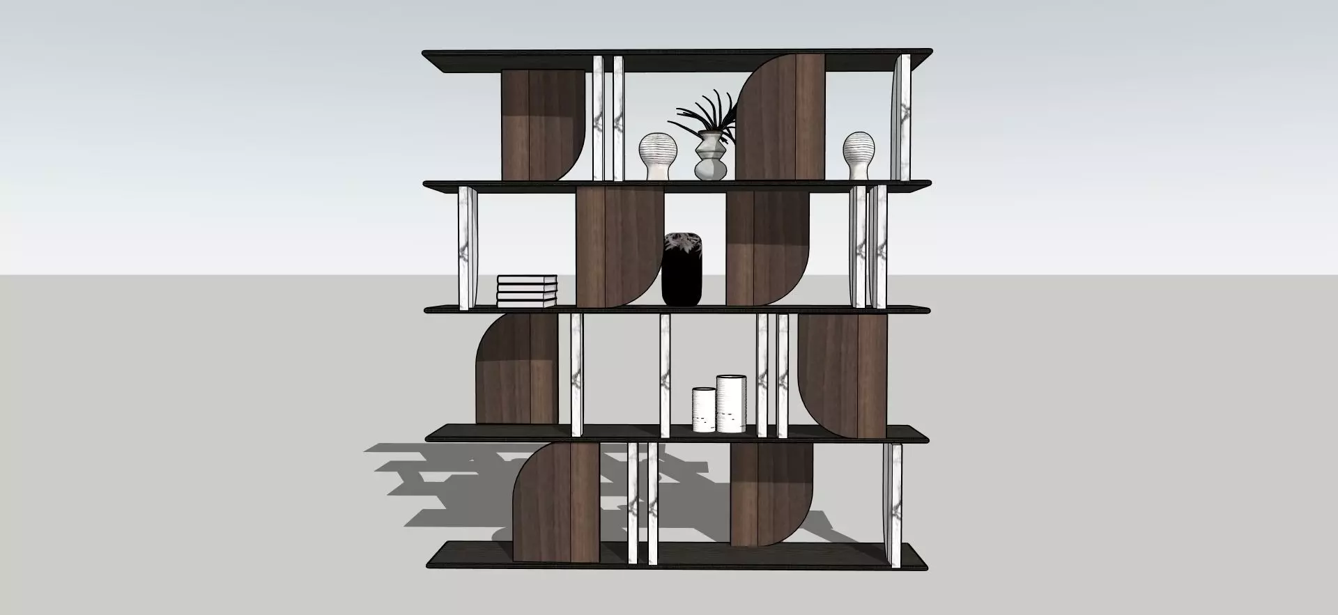 sketchup Bookshelf  3D model_0