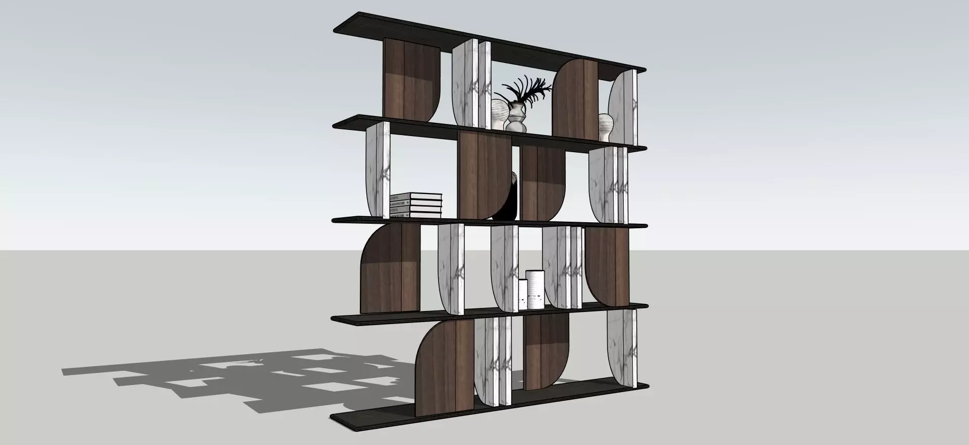 sketchup Bookshelf  3D model_1