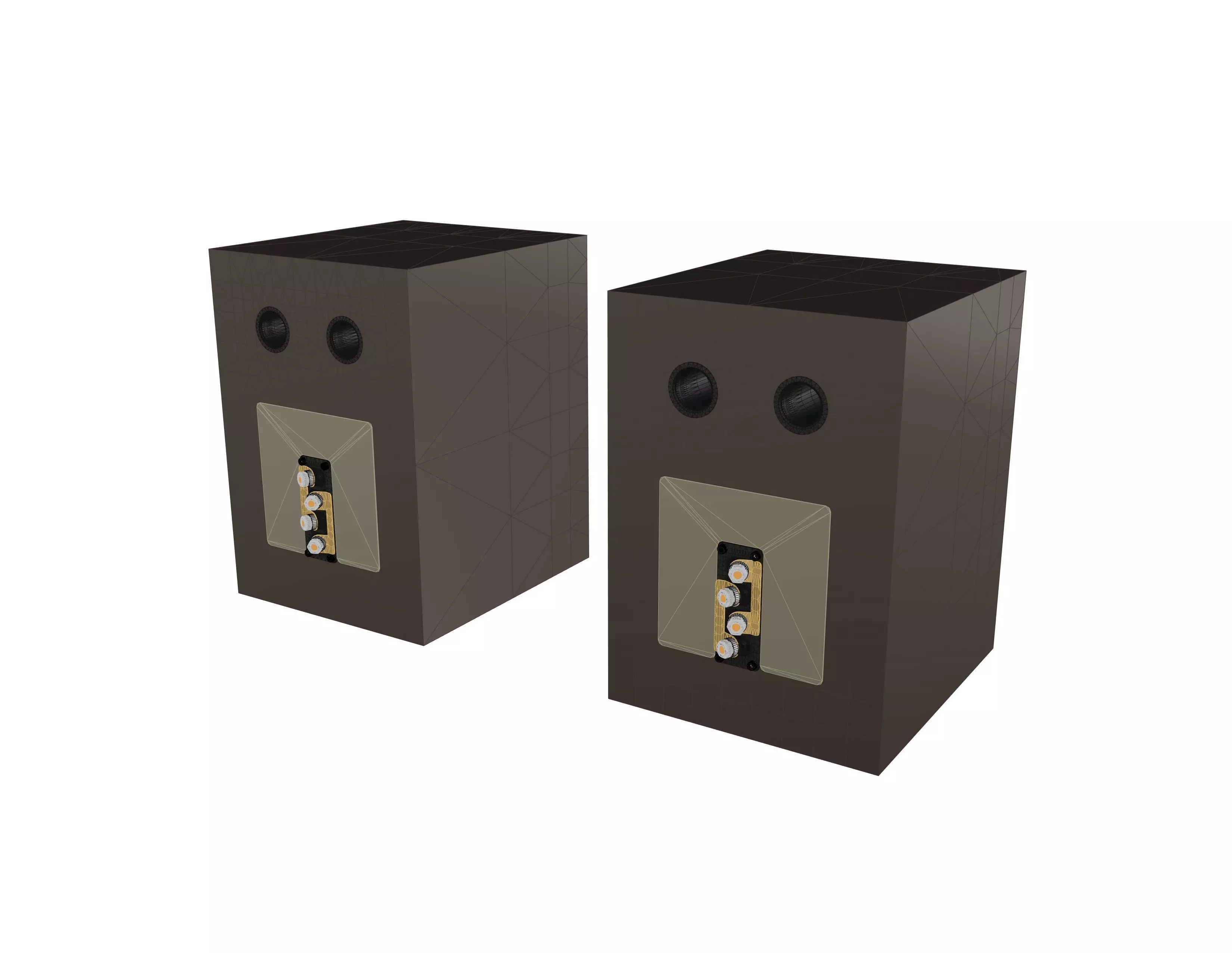 Wharfedale Denton 85th Anniversary Bookshelf Speakers 3D model_6