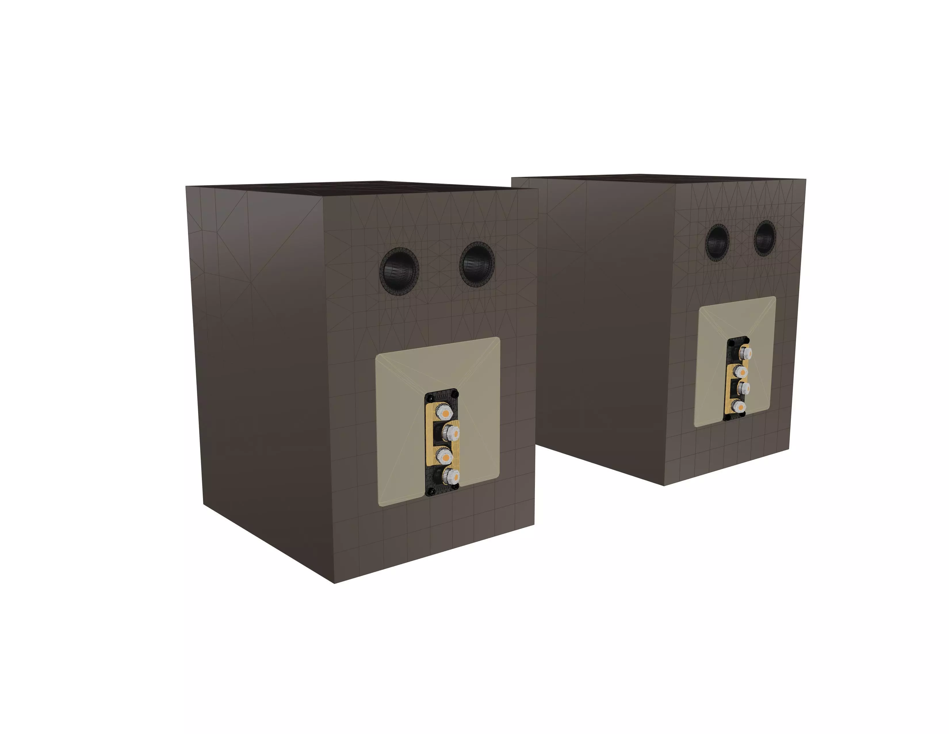 Wharfedale Denton 85th Anniversary Bookshelf Speakers 3D model_7