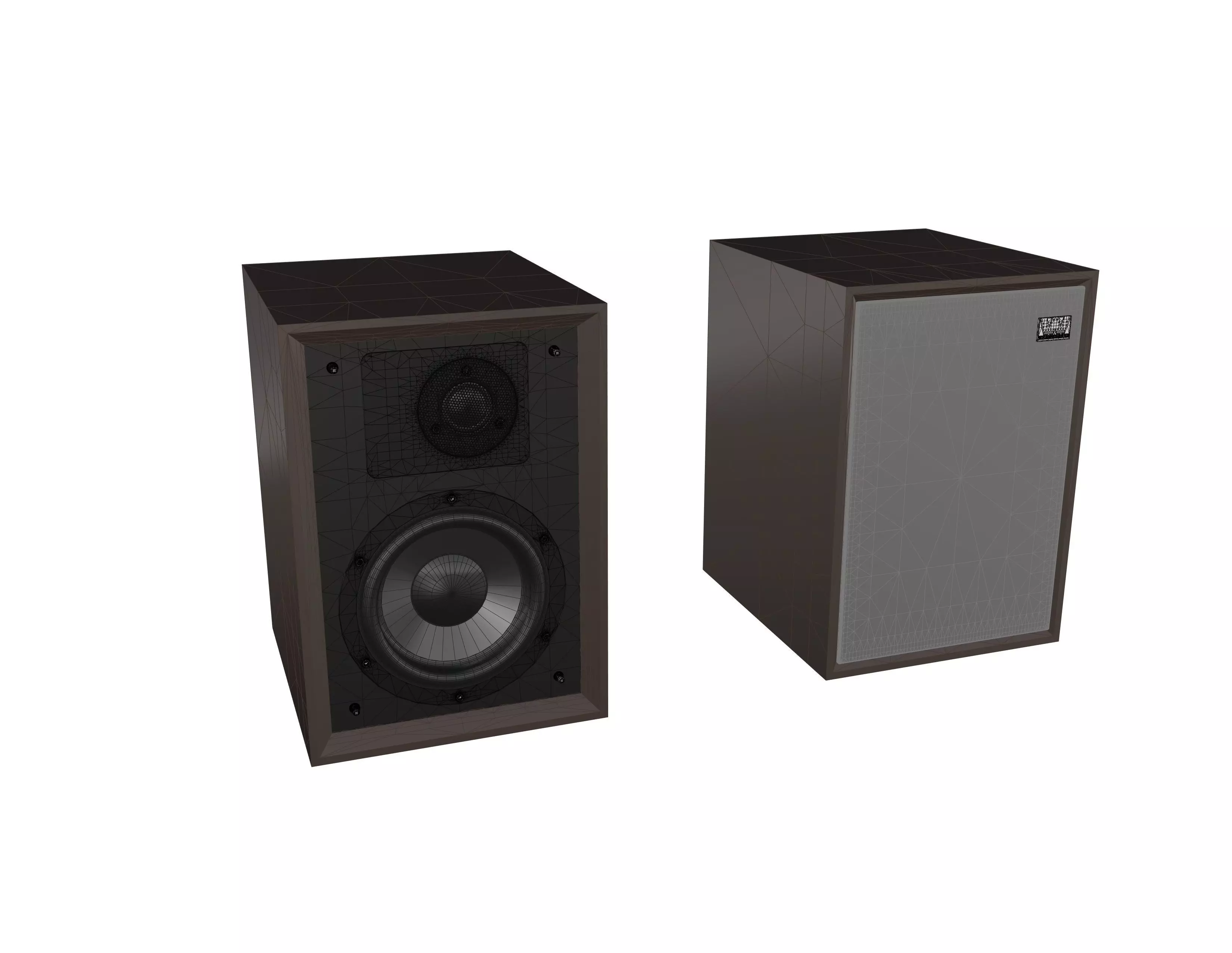 Wharfedale Denton 85th Anniversary Bookshelf Speakers 3D model_5