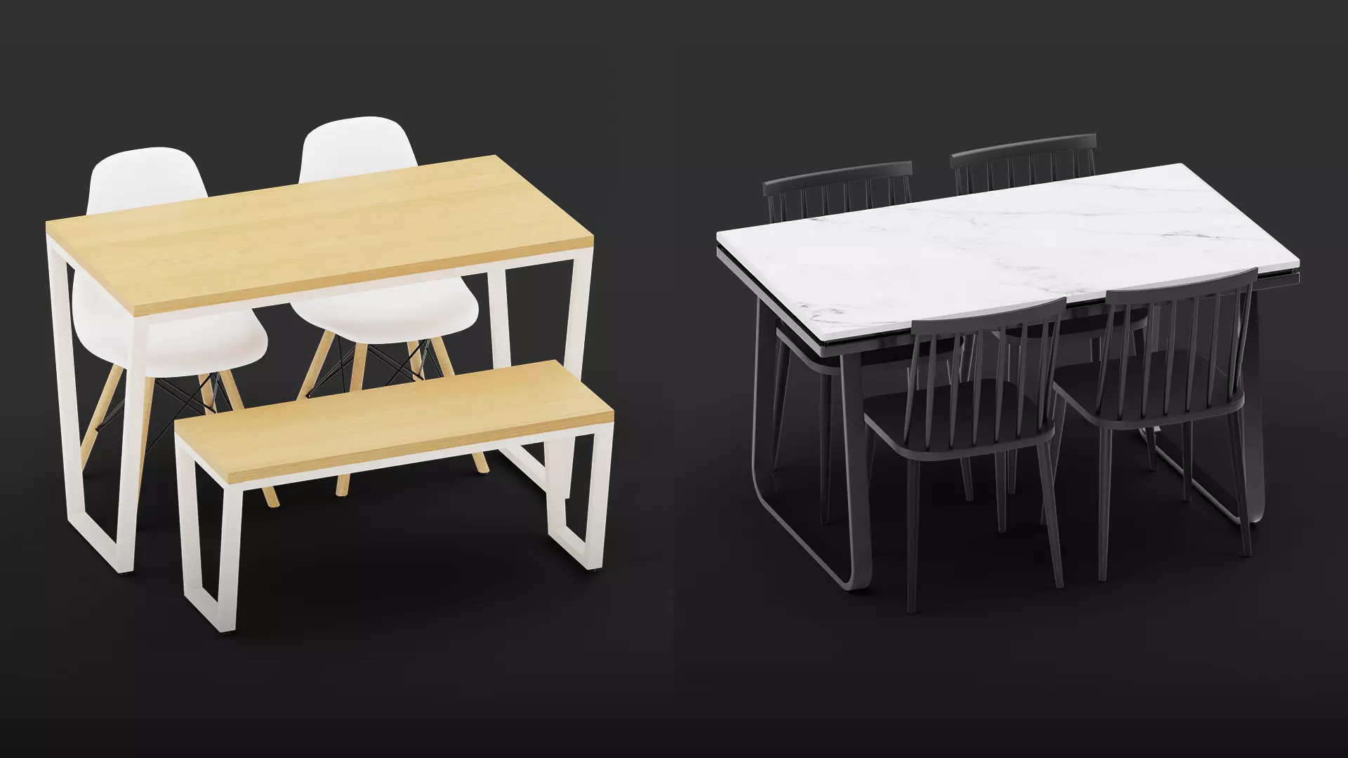 Table Set Model Collection 362 3D model_1