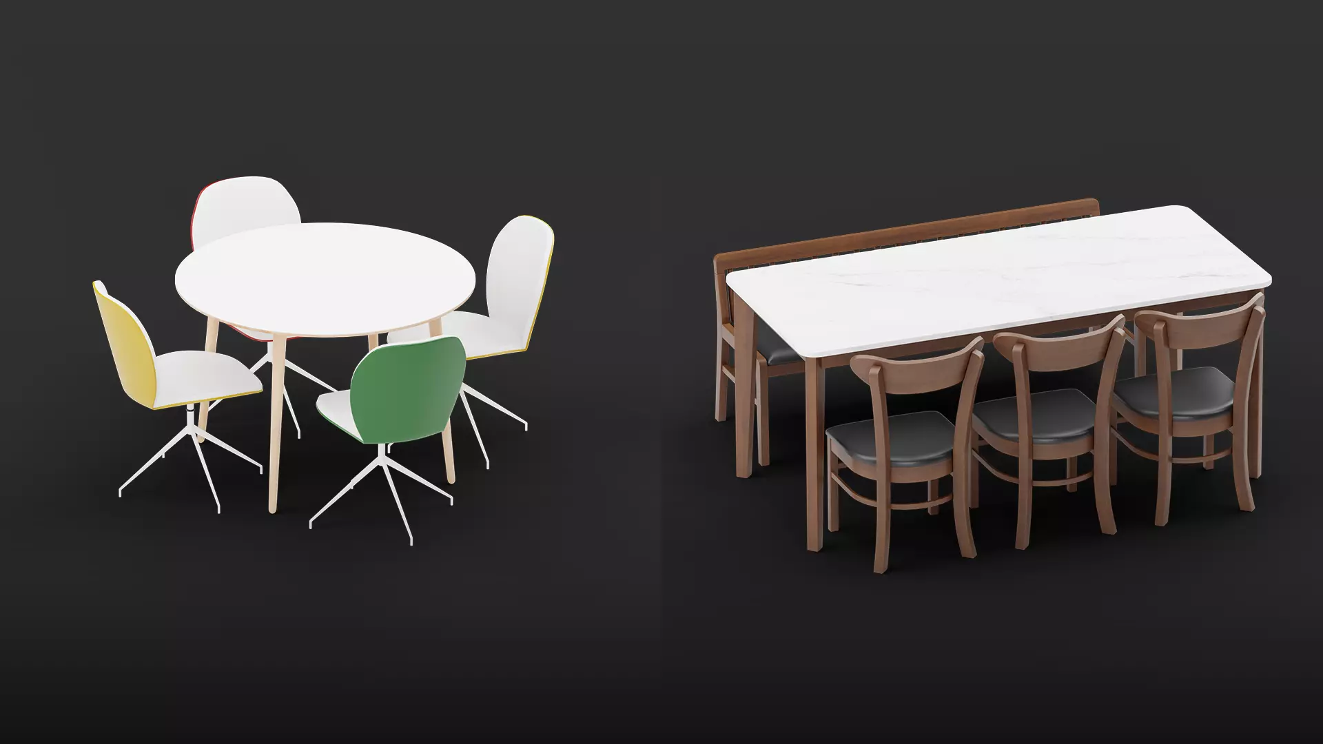 Table Set Model Collection 362 3D model_4