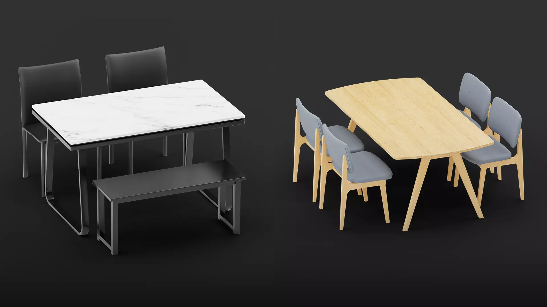 Table Set Model Collection 362 3D model_2