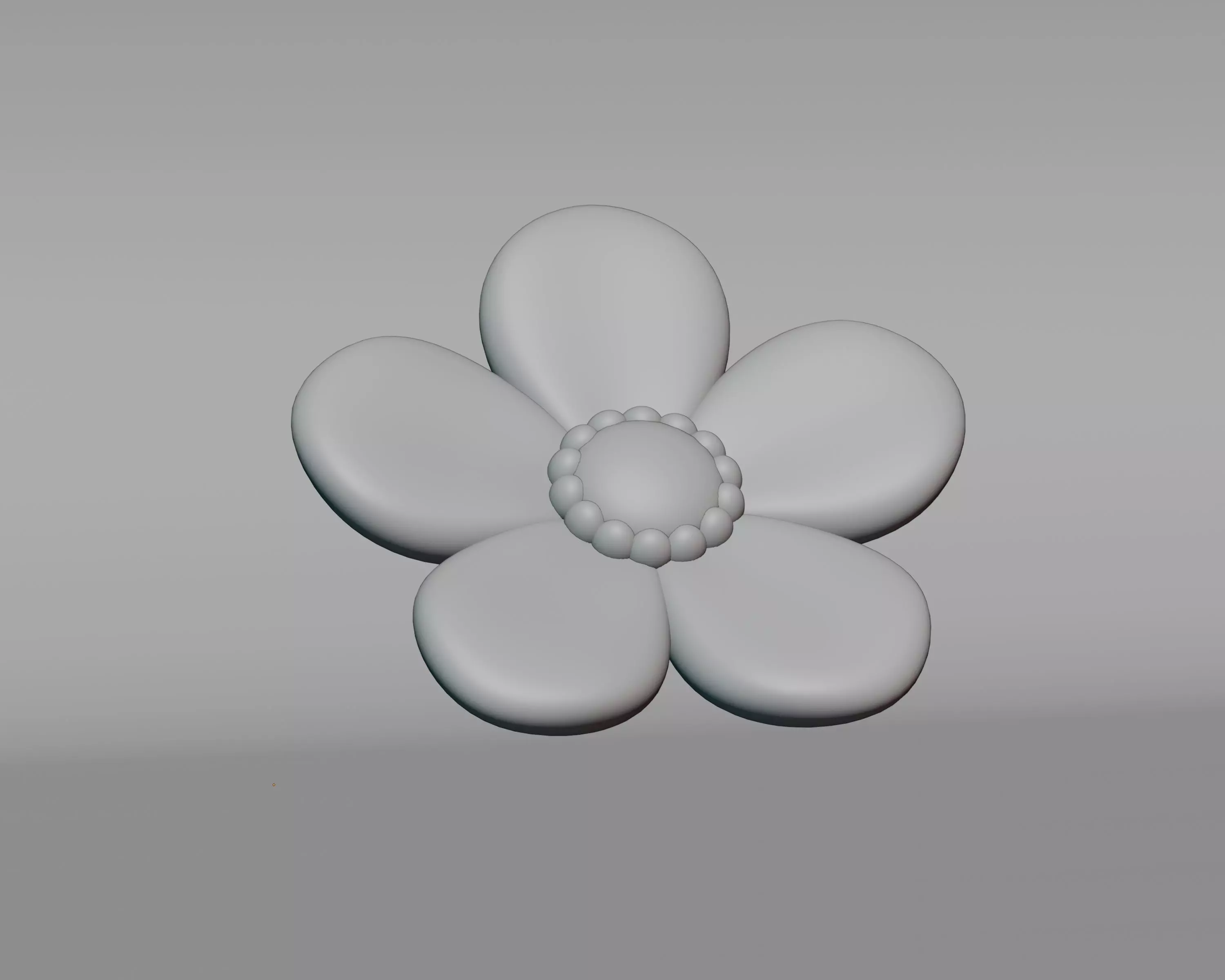 Bee Flower Low-poly 3D model_5