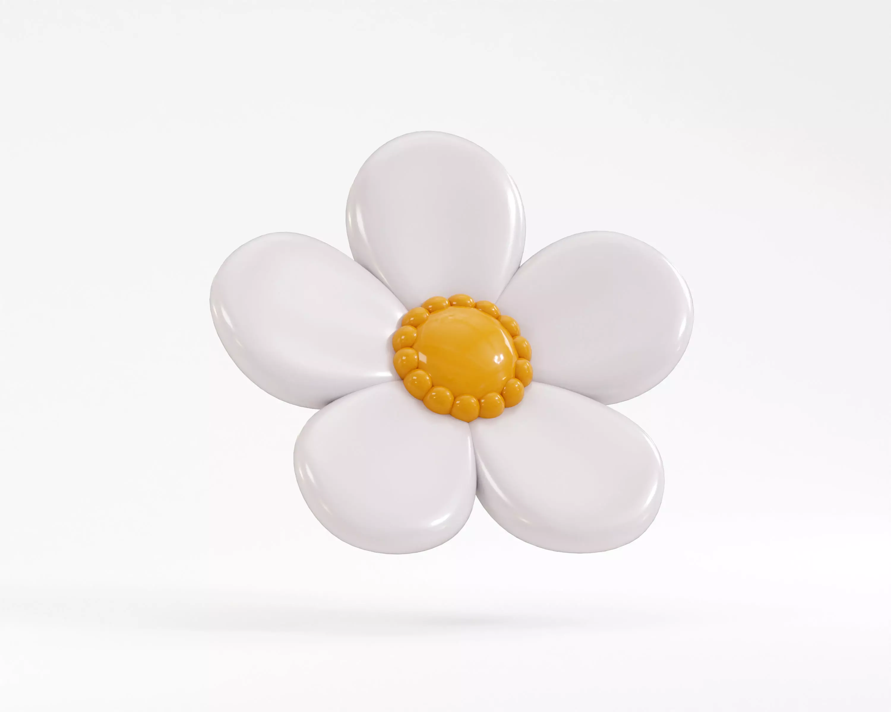 Bee Flower Low-poly 3D model_2