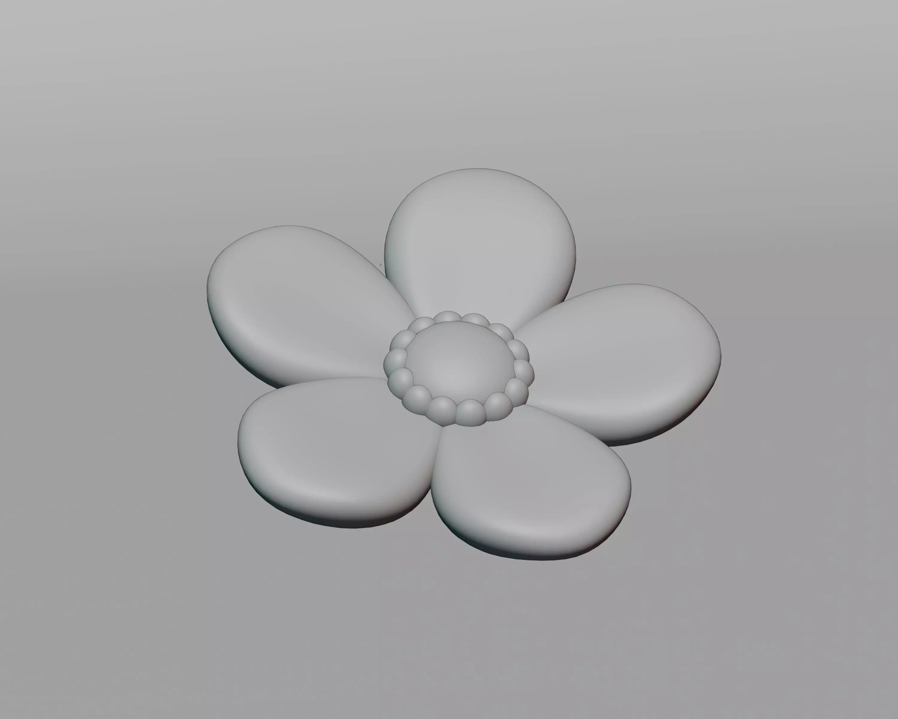 Bee Flower Low-poly 3D model_1