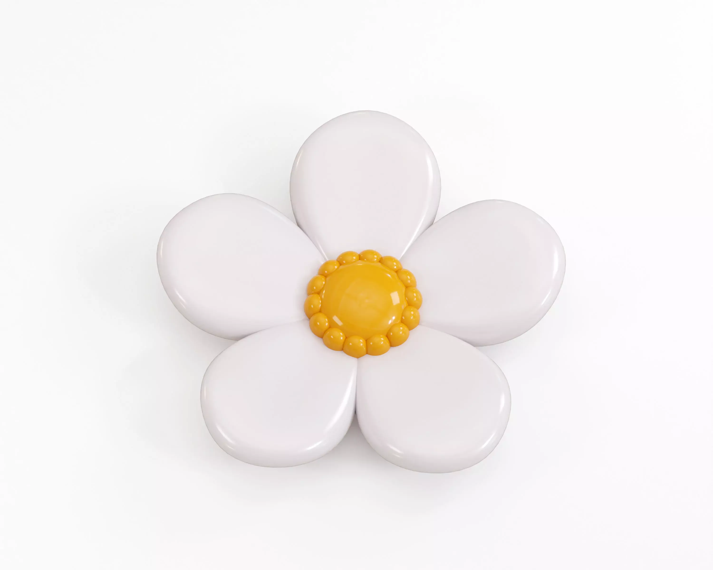 Bee Flower Low-poly 3D model_4