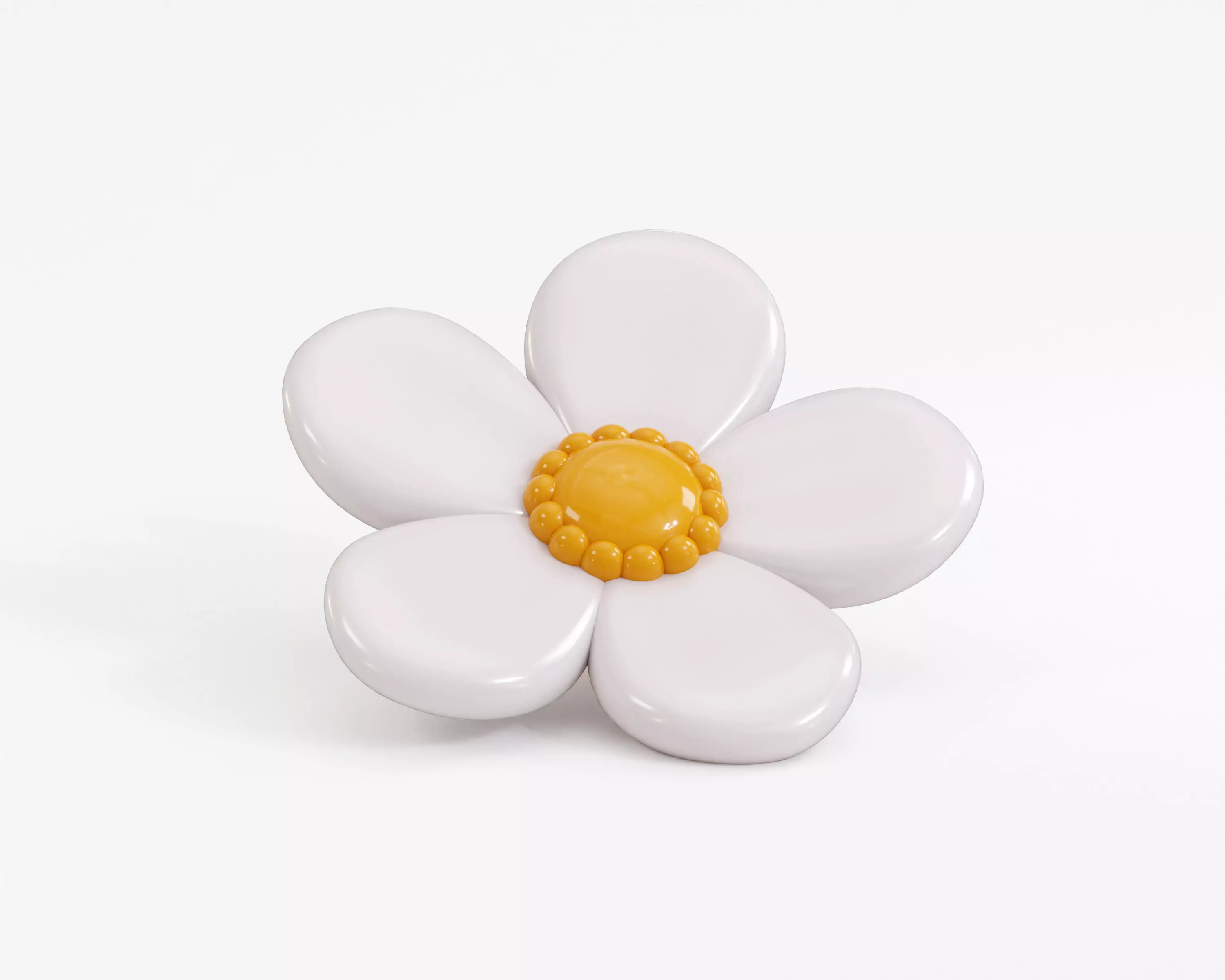 Bee Flower Low-poly 3D model_0